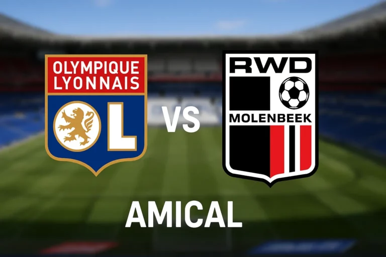 Où regarder OL Molenbeek chaine TV diffusion où voir le prochain match amical de Lyon